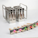 Stainless Steel Popsicle Mould Ice Pop Lolly Ice Cream Stick Holder 6 Molds