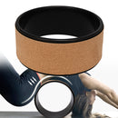 KALOAD 13in Yoga Wheel Natural Roller Cork Fitness Yoga Ring Exercise Tools