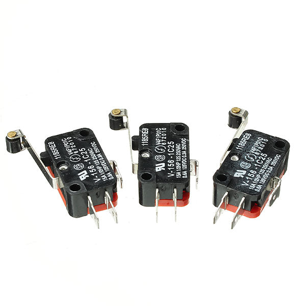 Wendao V-156-1C25  Micro Switch Long Hinge Roller Lever Stroke Limit Switches 10pcs