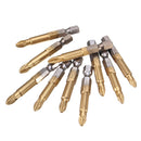 10pcs PH2 Cross Head Screwdriver Bits Set 1/4 Inch Hex Shank 50mm Phillips Screwdriver Bits