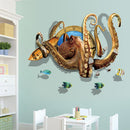 Miico Creative 3D Sea Animals Octopus Frame PVC Removable Home Room Decorative Decor Sticker