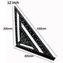 7/12 Inch Aluminum Square Triangle Ruler Protractor Miter Framing Measuring
