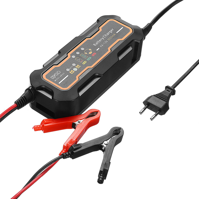 6V/12V 3000mA Maintainer Battery Lead Acid Charger Automobile Motorcycle Car