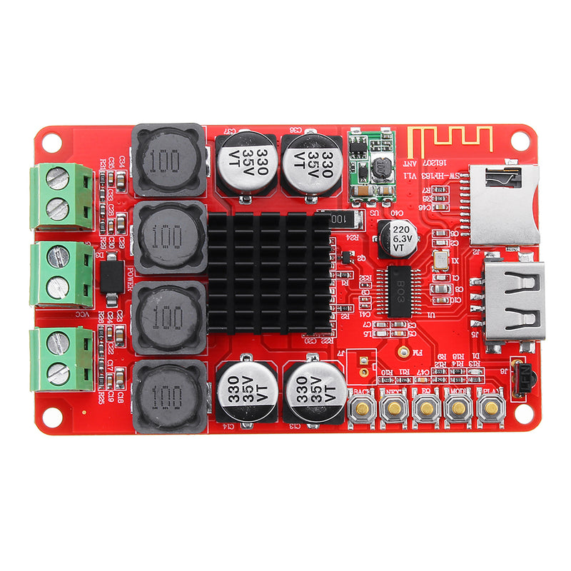 SANWU HF183 TPA3116 2X50W Digital bluetooth Receiver Module Amplifier Board U Disk TF Card Decoder