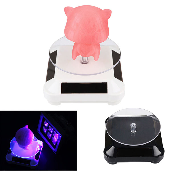 White/Black 360 Turntable Solar Rotary Table for SLA/DLP UV Resin 3D Printing Model Show