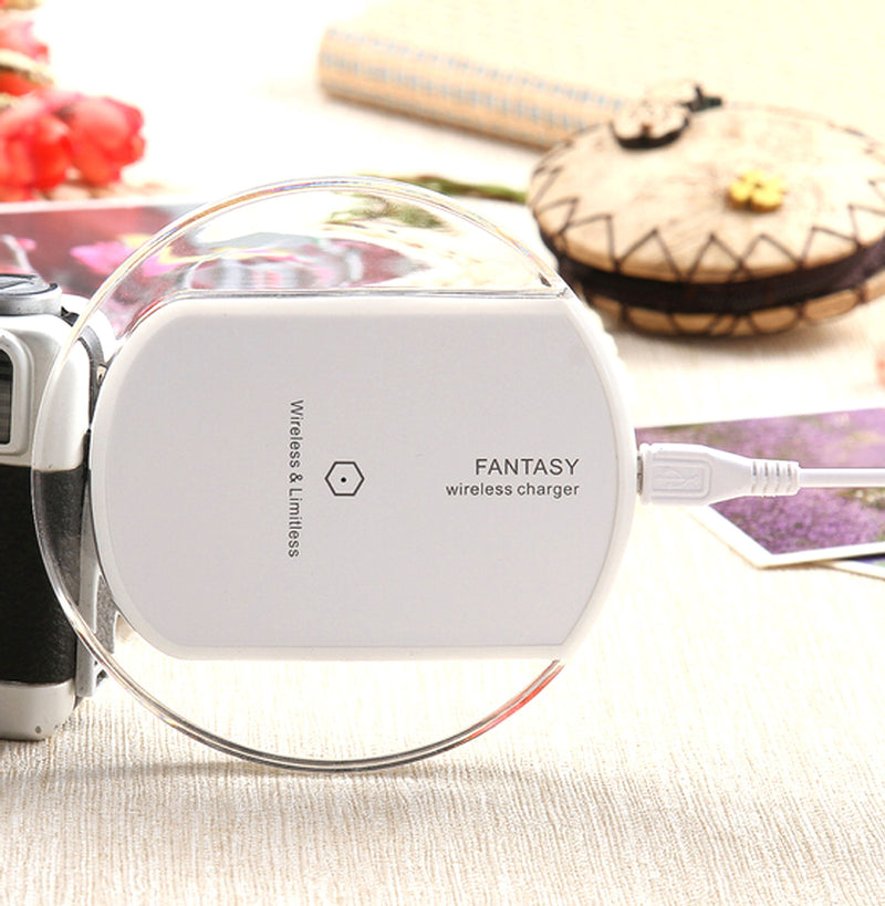 Bakeey K9 Crystal Qi Wireless Charger Pad Adapter for iPhone X 8 Plus S8 S9 Note 8