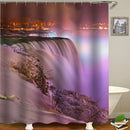 Waterproof Printing Waterproof Bathroom Shower Curtain Toilet Cover Mat Set