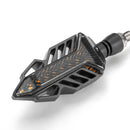 12V Motorcycle LED Turn Signal Lamp Sequential Flowing Indicator Warning Lights Amber