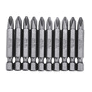 BROPPE 10Pcs Magnetic Phillips Screwdriver Bits PH0/PH1/PH2/PH4 1/4 Inch Hex Shank Screwdriver Set