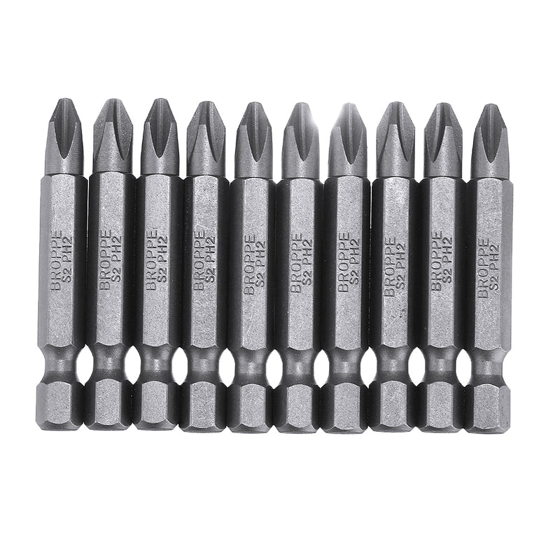 BROPPE 10Pcs Magnetic Phillips Screwdriver Bits PH0/PH1/PH2/PH4 1/4 Inch Hex Shank Screwdriver Set
