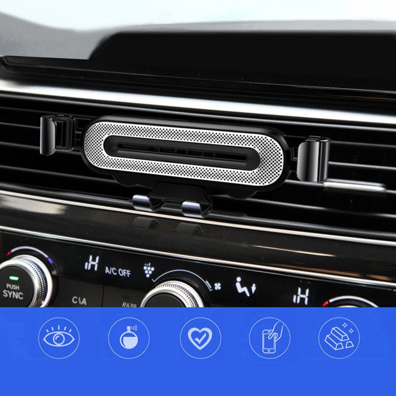 Bakeey Metal Mini Gravity Linkage Air Vent Car Phone Holder Car Mount For 4.0-6.5 Inch Smart Phone iPhone Samsung