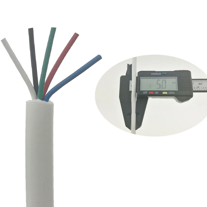 White Soft 5 Core Silicone Wire Soldering Station Handle Line for T12 936 937 907 9501 2028