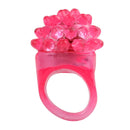5PCS LED Flashing Elastic Rubber Blinking Strawberry Finger Ring Decoration Toys