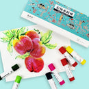 West Bear 12 Colors Solid Gouache Pigment Sticks Washable Watercolor Painting Pens Art Supplies Office School Stationery Gifts for Childrens Kids