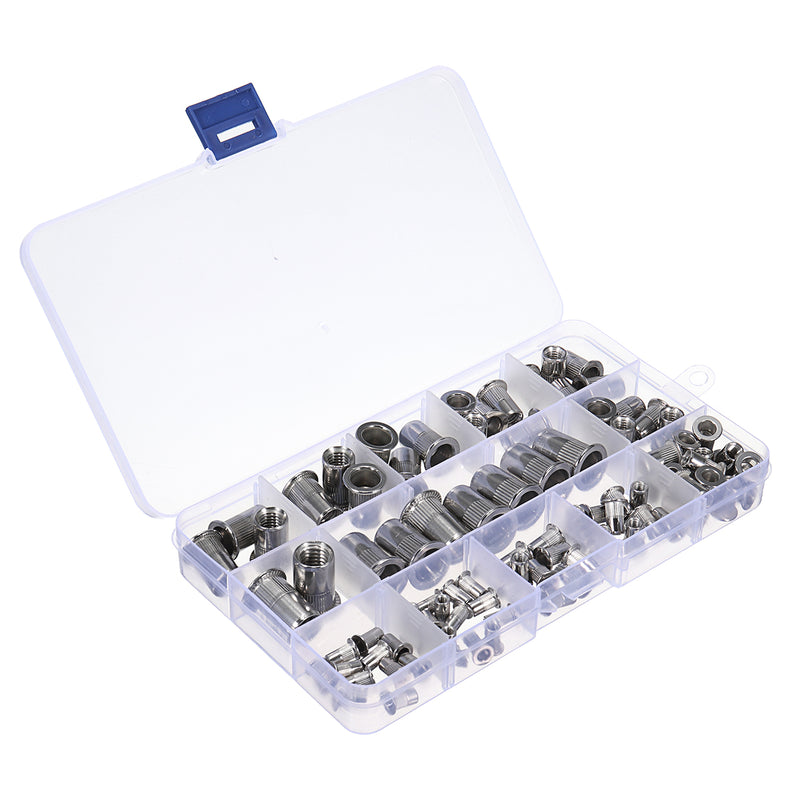 93Pcs Stainless Steel Rivet Nut Rivnut Insert Nutsert KIT M3 M4 M5 M6 M8 M10