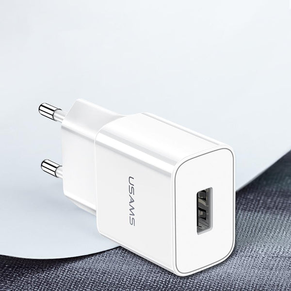 USAMS 3A Fast Charging EU USB Charger For iPhone X XS Oneplus Pocophone HUAWEI P20 Mate20 XIAOMI MI9 S10 S10+