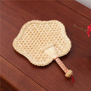 Pure Hand-Woven Wheat Straw Fan Old Man Summer Natural Hand Fan Decoration