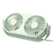 Mini Desk Table Fan Portable Cooling Air Cooler Fan Dual Head Silent Fan 3 Speed