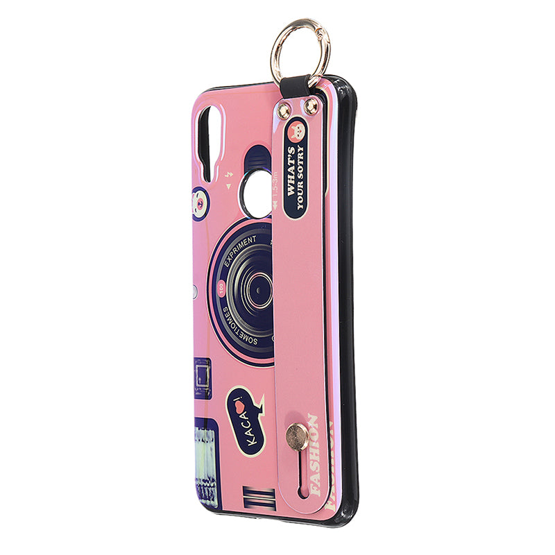 Bakeey Blue Ray Wrist Strap Shockproof Soft Silicone Protective Case for Xiaomi Redmi Note 7 / Note 7 Pro