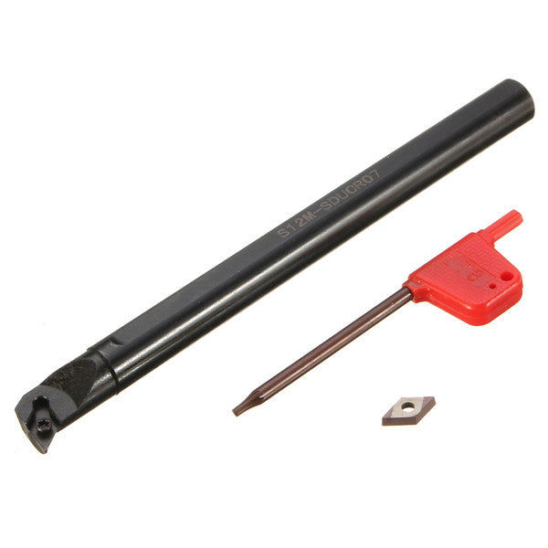 4pcs 12mm Lathe Boring Bar Tunring Tool Holder With 4pcs DCMT0702 Insert