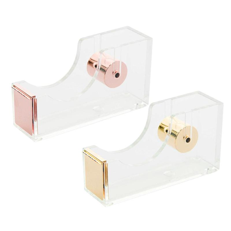 Miwoo M029 Transparent Acrylic Tape Cutter Stationery for School Office Desktop