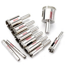 Drillpro 11PCS 6-30mm/6-50mm Diamond Hole Saw Drill Bit with Hole Saw Cutter Drill Guide Jig Fixture for Glass, Porcelain, Ceramic, Granite Stone