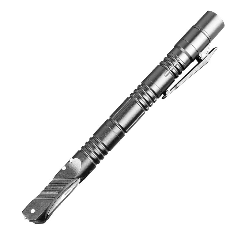 Multifunctional Rechargeable Flashlight Tactical Pen Survival Self De-fense Anti-wolf Divine Protection Pen Writing Pen