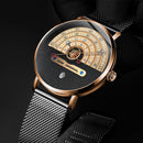DOM M-1288 Creative Fashion Men Watch 3ATM Waterproof Unique Dial Casual Quartz Watch