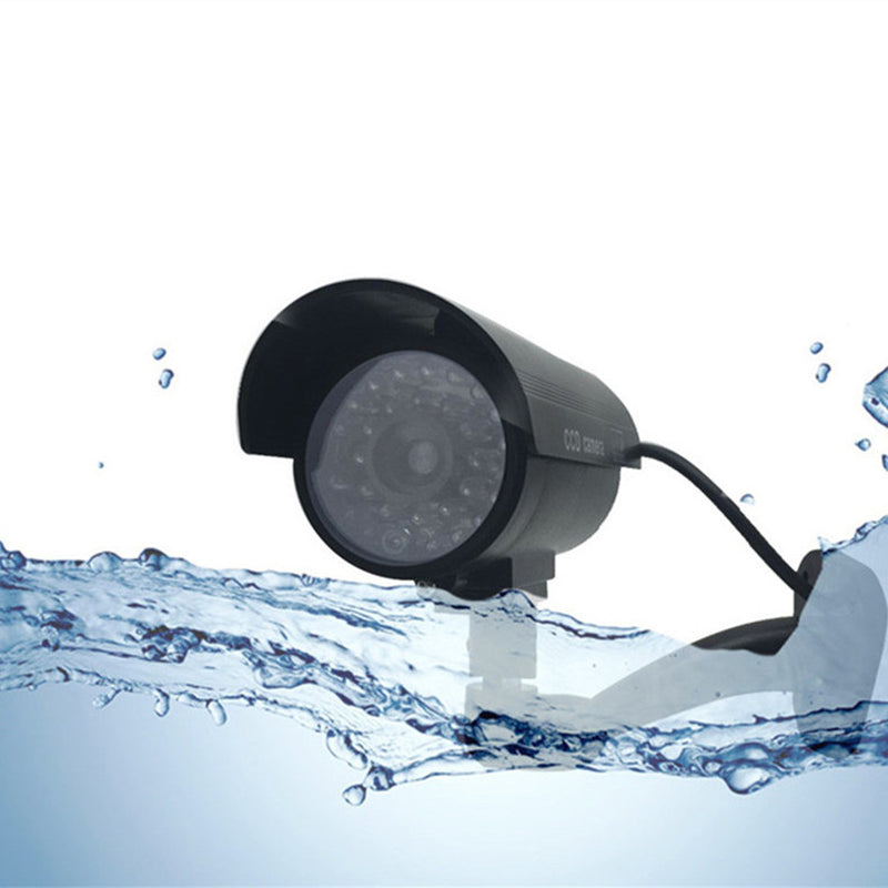 Waterproof Dummy Camera Bullet Flashing Red LED Outdoor Indoor Dummy CCTV Security Simulation Camera Dummy Surveillance Camera System