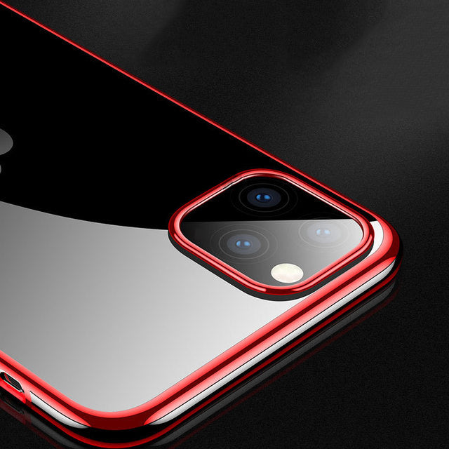 Cafele Plating Ultra-thin Shockproof Translucent Soft TPU Protective Case for iPhone 11 Pro 5.8 inch