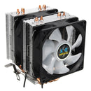 3 Pin Double Fans Four Heat Pipes Colorful LED Light CPU Cooling Fan Cooler Heatsink for AMD Intel