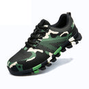 TENGOO Men's Safety Shoes Steel Toe Work Shoes Breathable Non-Slip Anti-smashing Running Hiking Shoes