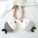 Cute Dot Stripe Kiss Fish Throw Pillow Cotton Cloth Sofa Car Bedding Cushion Home Decoration