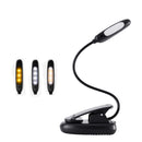 7 LED USB Rechargeable Eye-Care Warm Book Light Clip On Dimmable Table Lamp For Music Stand Night Reading Piano Power Indicator