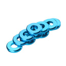 Suleve M5AW1 10Pcs M5 Aluminum Alloy Flat Fender Screw Washer Spacer Gasket Multicolor