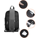 ARCTICHUNTER XB00111 9L Men Shoulder Bag USB Headphone Port Waterproof Chest Bag Anti-theft Crossbody Bag