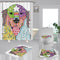 180 x 180CM Shower Curtain Dog Pattern Print Waterproof Polyester Bathroom Shower Curtain