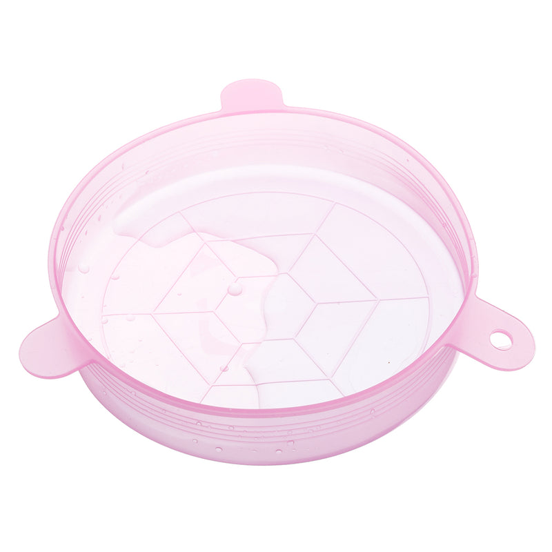 6Pcs Stretch Reusable Silicone Bowl Wraps Food Kitchen Storage Container Cover Seal