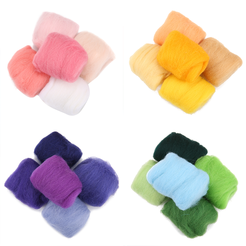 36 Colour Wool Felt Needles Tool Set Needle Felting Mat Starter DIY Kit With Box