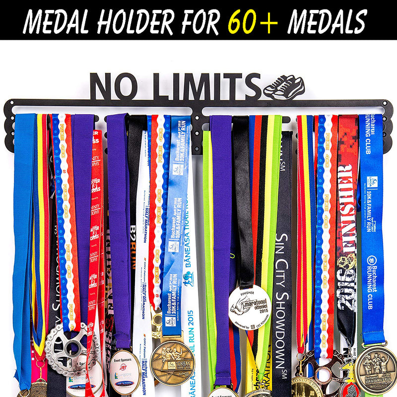 Urban Active Sports Medal Holder No Limits Medal Display for 60 Medals Display Box