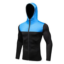 Men Hoodie Soccer Jersey Compression Fitness Tight T-Shirt Gym Sportswear Running Jacket