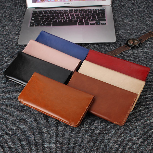 Universal Multifunctional Leather Handbag Wallet Card Solt Purses For Phone Under 6.3 Inch
