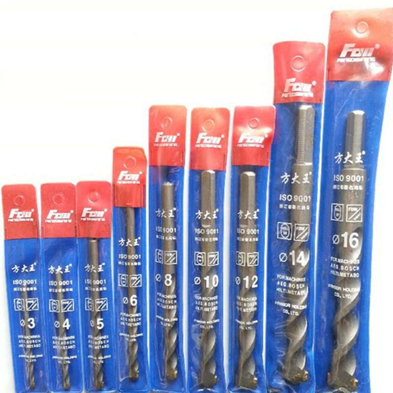 Triangular Handle Tungsten Alloy Twist Drill Bits For Pistol Percussion Woodworking Tools