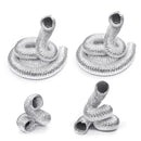 15cm/6" Flexible Aluminum Foil Air Ducting Dry Ventilation Hose Adapter For Kitchen with Clamps