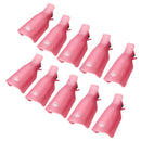 10pcs UV Gel Polish Remover Clips Caps Nail Cleaner Manicure Tools