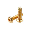 Suleve M2AH2 50Pcs Titanium Plated M2 Hex Socket Button Head Screws Alloy Steel 12.9 Grade Screw Bolt M2*8