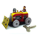 Classic Vintage Clockwork Bulldozer Nostalgic Wind Up Children Kids Tin Toys With Key