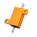 10pcs RX24 10W 10R 10RJ Metal Aluminum Case High Power Resistor Golden Metal Shell Case Heatsink Resistance Resistor