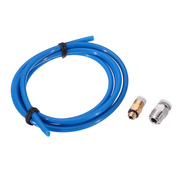 2x4mm 1.75mm Blue PTFE Tube + PC4-M10/PC4-M6 Pneumatic Connector Hotend Extrusion Kit for 3D Printer