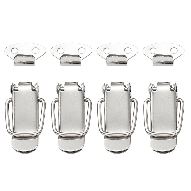 4Pcs 201 Stainless Steel Spring Toggle Latch Catch Hasp Clamp Clip Duck Billed Buckles